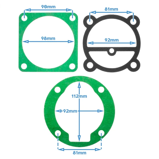 AIR COMPRESSOR CYLINDER Head Replacement Gasket Kit Valve Plate Seal 90