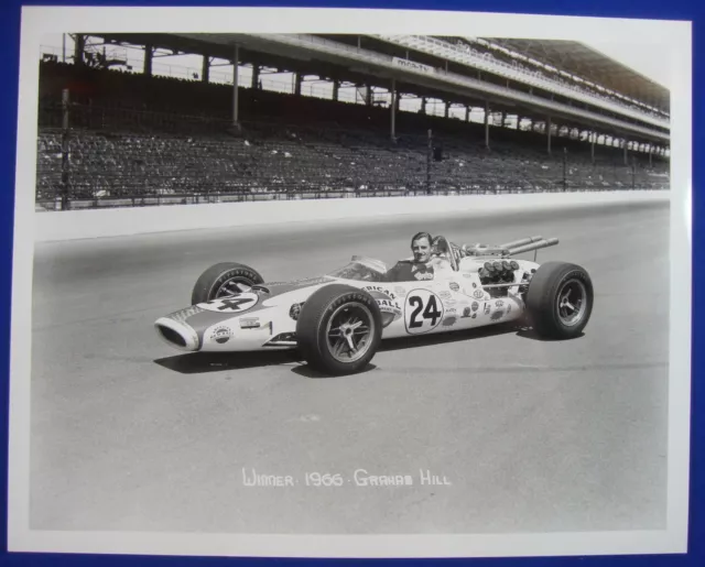 1966 Indianapolis 500 Winner Graham Hill American Red Ball 8x10 Photo Reprint 01