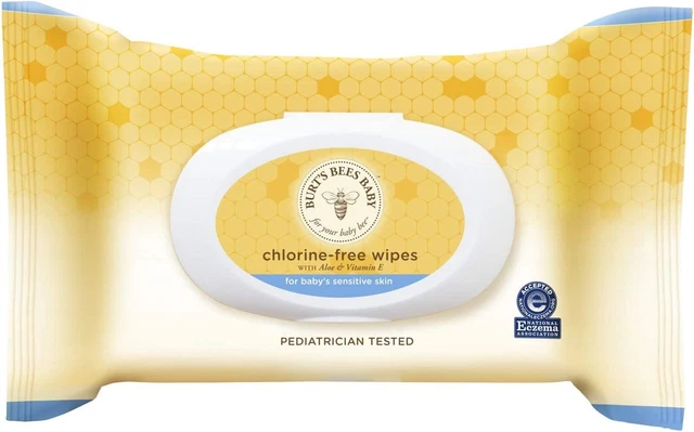 Burts Bees Baby Wipes, Unscented Natural Wipes for Sensitive Skin with...