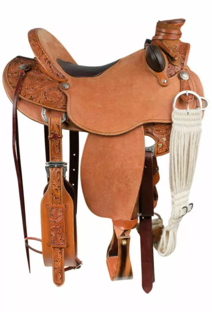 Premium Leder Wade Western Horse Tack Sattel Größe 12"- 18,5" Kostenloser...