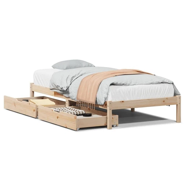 VIDAXL BED FRAME without Mattress 90x190 cm Single Solid Wood Pine £110