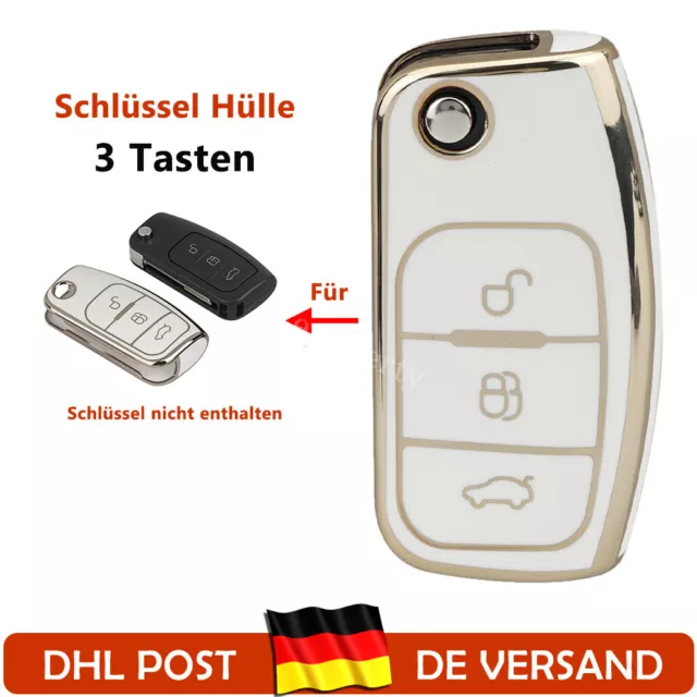 Auto Schlüssel Hülle TPU für Ford Focus Fiesta Mondeo C Max Galaxy Schutz Cover