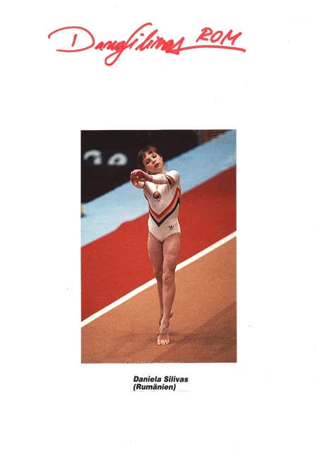 Daniela Silivas  Rumänien  Turnen 1.OS 1988 Karte original signiert WL 340661