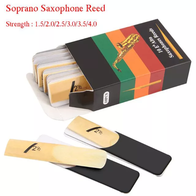 10Pcs Eb Alto Saxophone Reeds Bamboo Sax Reeds Strength 1.5 2.0 2.5 3.0 3.*_*