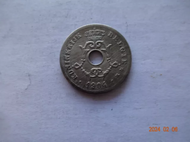 Belgique : 10 Centimes, Léopold II, België, 1904