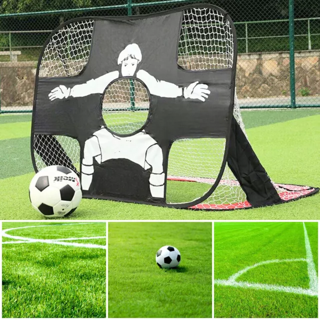 Football Pop Up Goal Kids Toy Training Soccer Sports Post Net Outdoor Garden UK