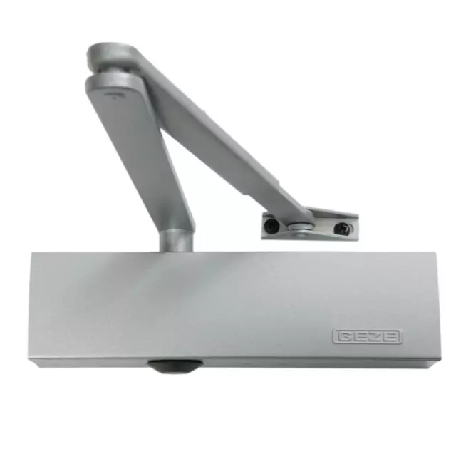 L27486 - GEZE TS2000NV Size 2-4 Overhead Door Closer - Silver (With Backcheck)