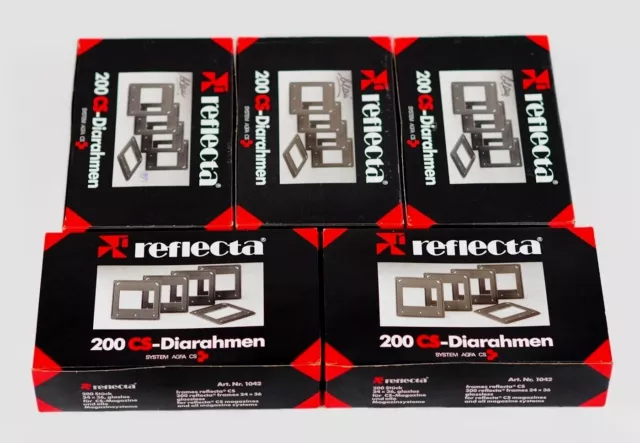 NEU & OVP   1000 Stück Reflecta CS System Diarahmen 1042 Dia-Rahmen Agfa glaslos