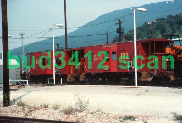 L&N Louisville & Nashville CABOOSE #122 at Chatanooga TN 1980 DUPLICATE Slide!