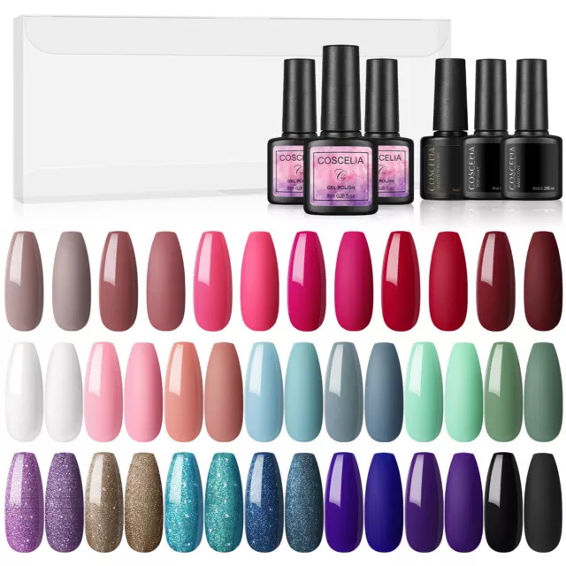 UV Nagellack Set 8ml Gel Nagellack Set 20 Farben Gel Nägel Selber Set Pink