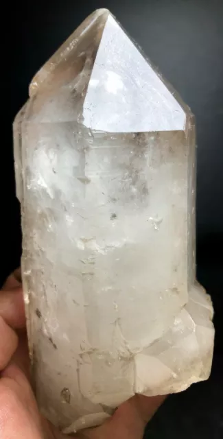 933g 1PC Himalayan RAW Natural Lemurian Quartz Lemuria Crystal Point DT   U200