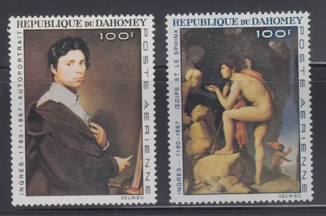 Dahomey 1967 Ingres Paintings Sc C49-C50 Complete Mint Never Hinged