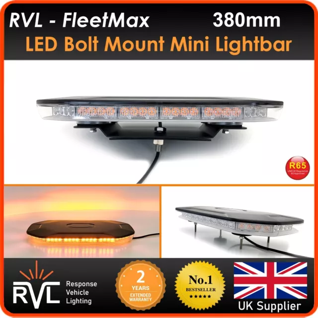 Amber Flashing Mini Lightbar BOLT Beacon RVL Fleetmax 12/24 Safety LED Recovery