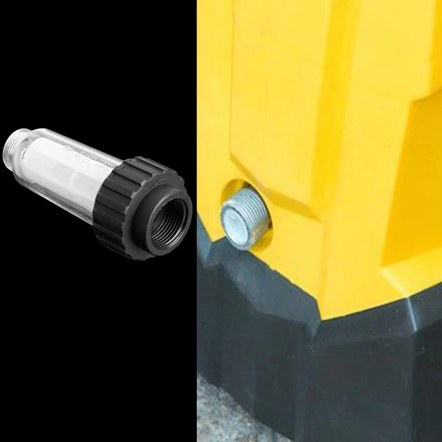 Lavatrici Filtro Acqua 175 Psi G 3/4 M Nero Plastica Attrezzo Pulire Auto