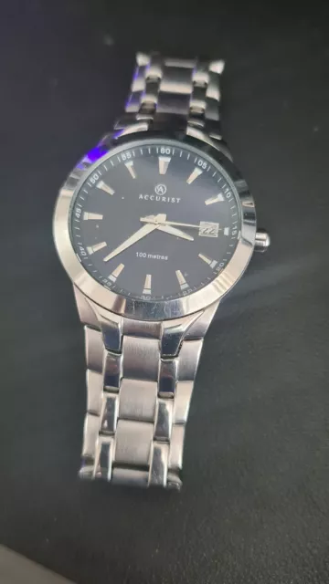 MENS ACCURIST STAINLESS Steel Chronograph Watch MB898 Spares Repair Untested 14.99 PicClick UK