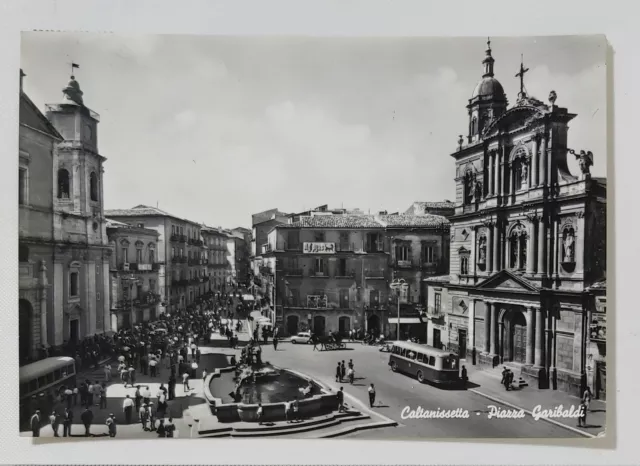 07565 Cartolina - Caltanissetta - piazza Garibaldi - 1964