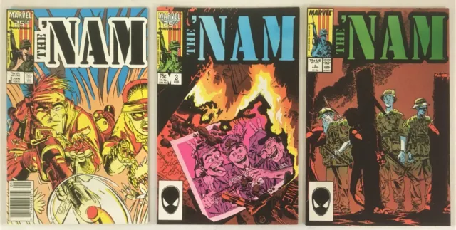 THE 'NAM 3 Comic lot # 2 3 5 (1987 MARVEL COMICS) VF/NM