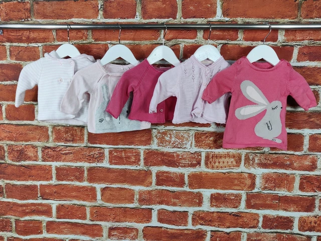 Baby Girls Bundle Age Newborn 1 Month M&S Next Etc Cardigan Jumper Hoodie 56Cm