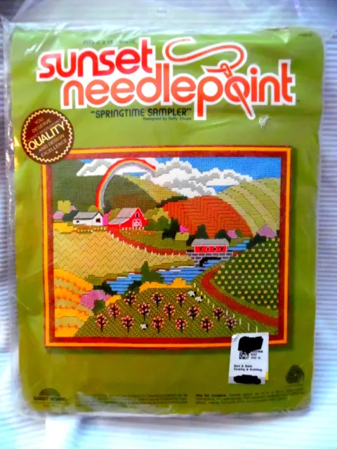 SPRINGTIME SAMPLER Needlepoint By Sunset Needlepoint ***SEALED***