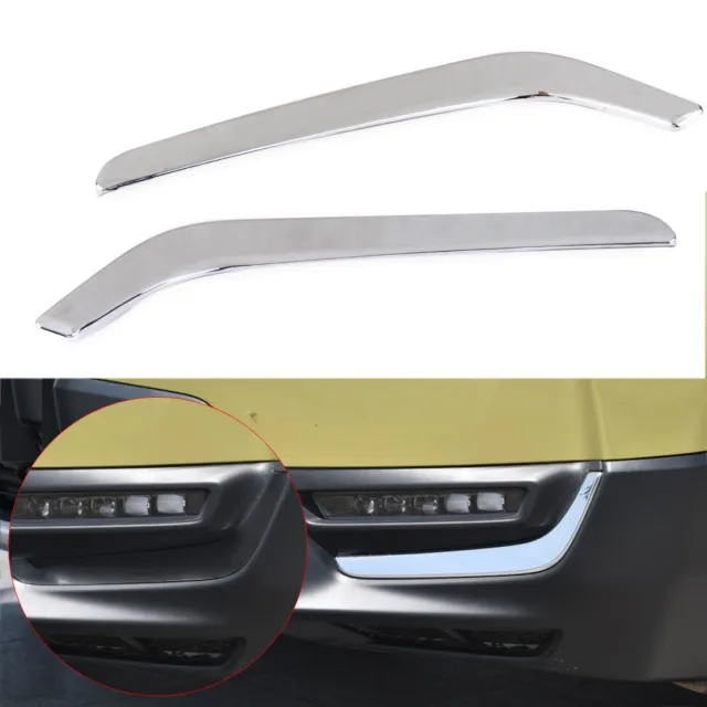 2 Front Fog Lamp Light Eyelid Cover Trim Chrome Strips Fit for Honda CRV 2017 lp