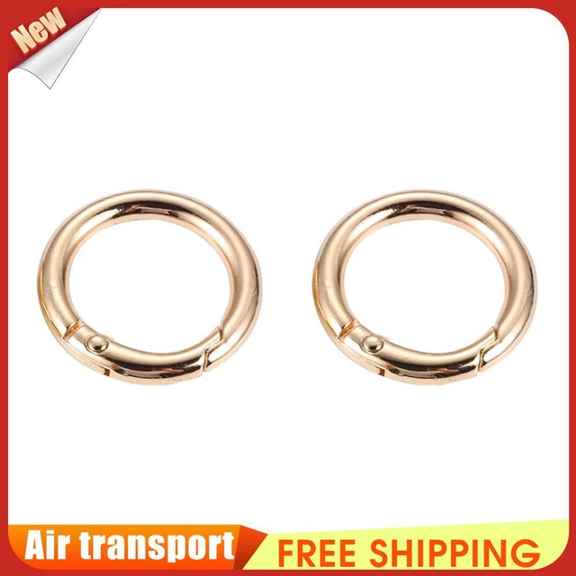 2pcs 2cm Metal Circle Trigger Rings DIY Accessories Alloy for Bag (Gold) *Z