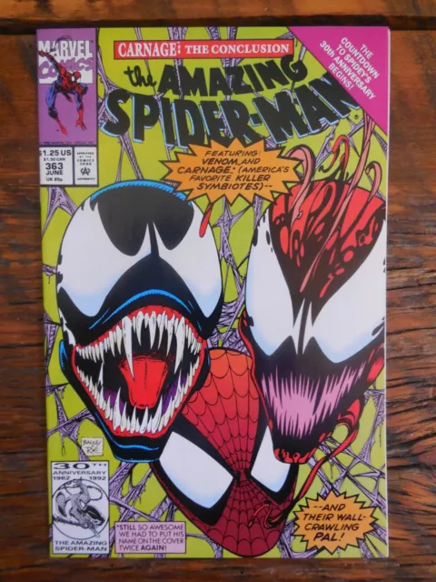 the Amazing Spider-Man #363 Marvel June 1992 NM Shocker, Venom, Carnage