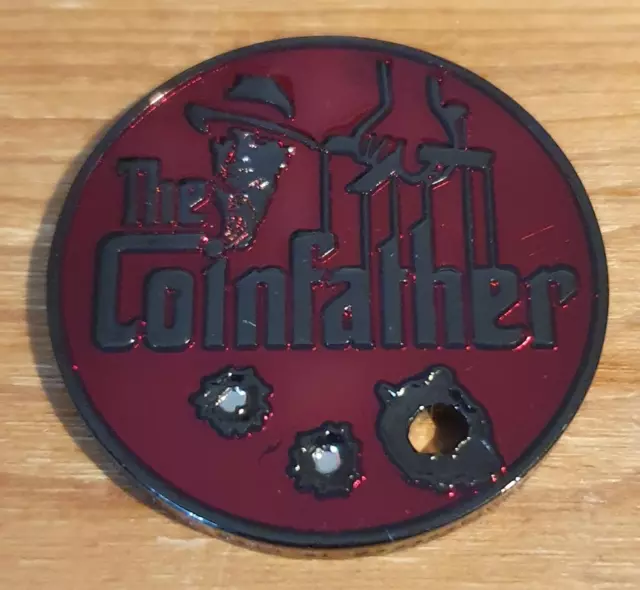 Coinfather Geocoin - Bloody Black - unaktiviert