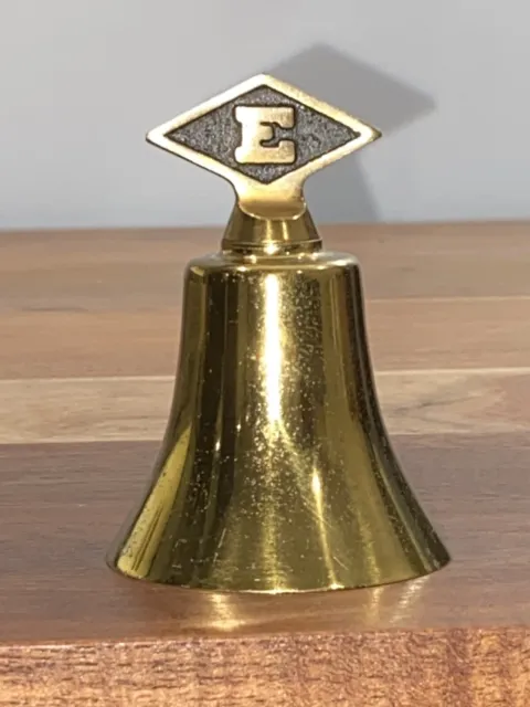 Unique — Letter "E" — Solid Thick Brass Bell