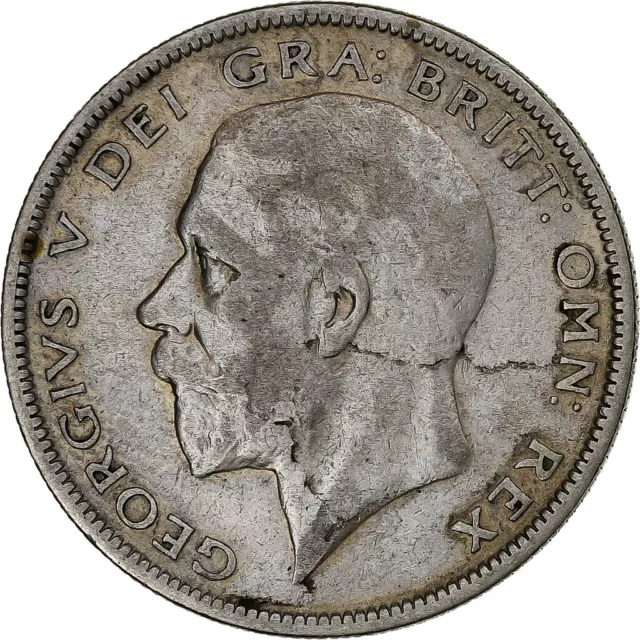 [#1220144] Great Britain, George V, 1/2 Crown, 1929, Silver, VF, KM:835