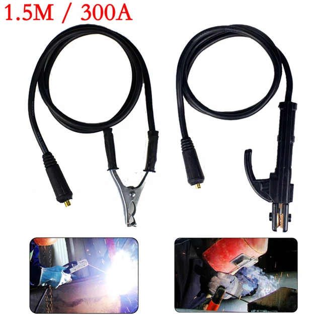 300A GROUND EARTH Clamp Stick Welder Cable For ARC MMA IGBT Welding