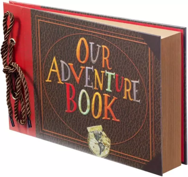 Scrapbook Photo Album,Our Adventure Book Scrapbook, Embossed Words Hard Cover Mo