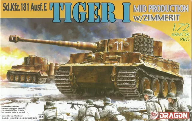 Drache 1/72 (20mm) Sd Kfz 181 Tiger I (Mitte) mit Zimmerit