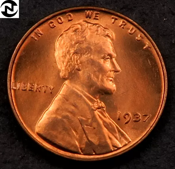 1937 Lincoln Wheat Penny Cent ~ Gem BU (red) ~ *Fresh OBW Coin* ~ 1 Coin