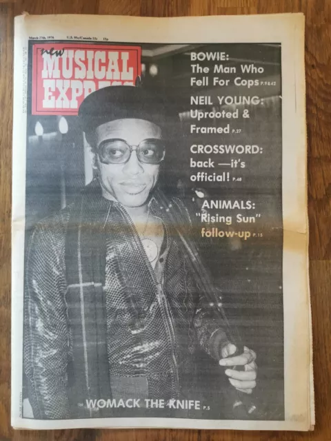 NME New Musical Express March 27th 1976 Bobby Womack Punk Article