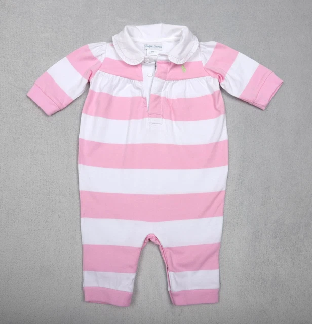 Baby Girls RALPH LAUREN Baby Grow/Shortall Bundle Summer Set Colourblock Age 3m 2