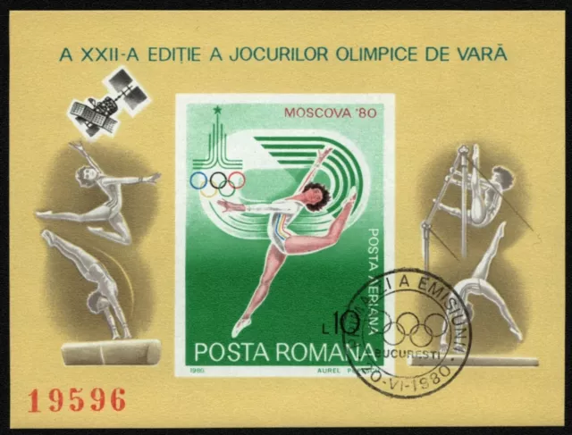 Rumänien 1980 - Mi-Nr. Block 172 gest / used - Olympia Moskau