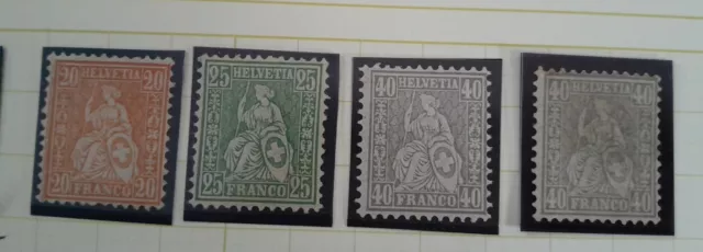 Schweiz Briefmarke Michel Nr.  36/44  Ungestempelt