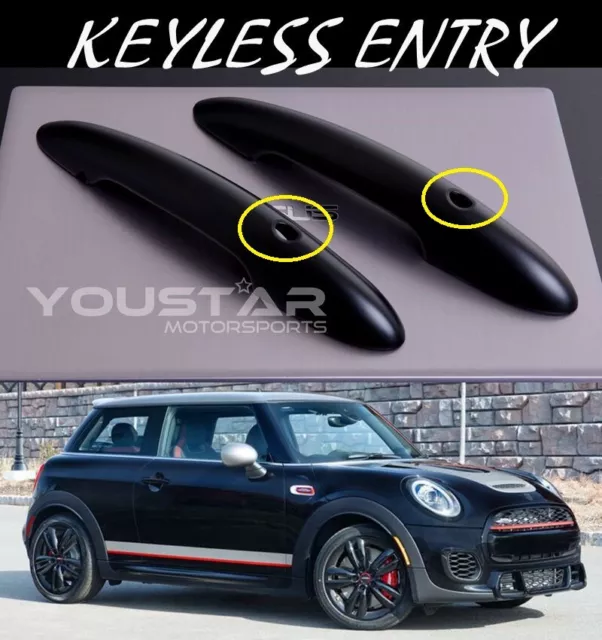 2X MATT SCHWARZ Komfort Türgriff Schalen für MINI Cooper S F56 F57 JCW