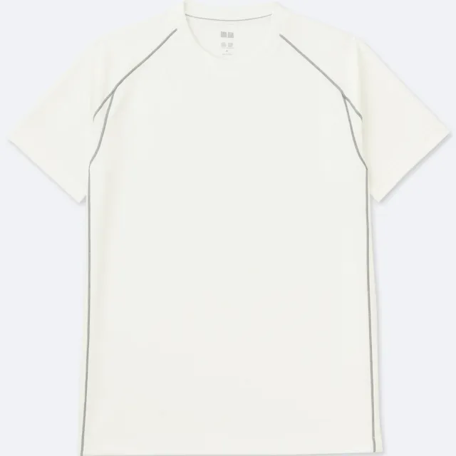 UNIQLO Men's Dry-EX Contrast Stitch Fitness Athletic Crewneck T-Shirt M BLK  NWT! 