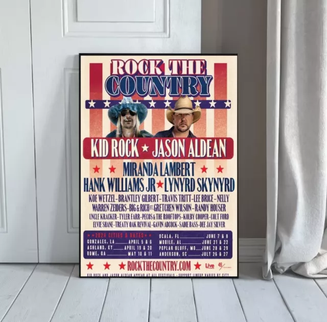 Jason Aldean & Kid Rock Rock the Country 2024 Poster