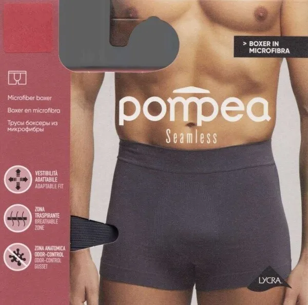 boxer uomo pompea elasticizzato microfibra costa confezione 3 pezzi intimo nuovo