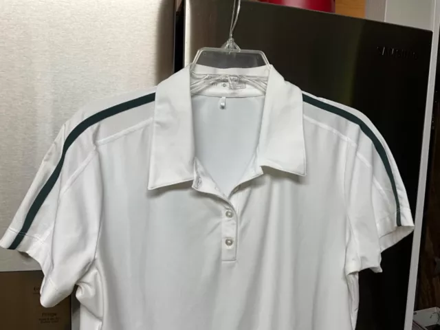 Nike Golf Dri-Fit Womens Top Shirt Blouse Polo Size M 8-10 White Ss