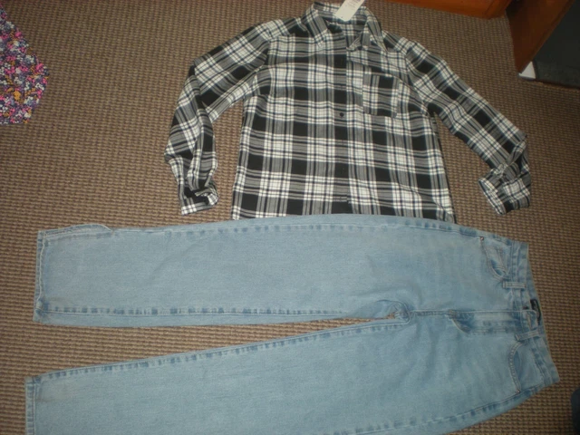 Bundle Girls Clothes age 13-14yrs Jeans Tops Hoodie Dress Skirt Hollister New Lo 5