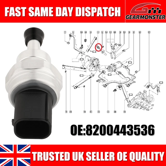 VACUUM BOOST EXHAUST Pressure Sensor For Renault Nissan Vauxhall Opel