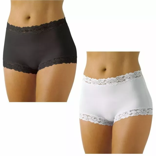 WOMENS JOCKEY PARISIENNE Full Brief Underwear Black White Plus