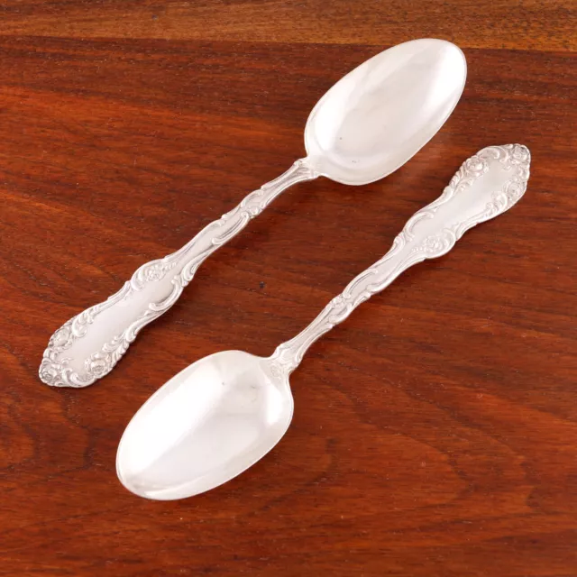 2 Towle Sterling Silver Dessert, Place, Oval Soup Spoons Old English 1892