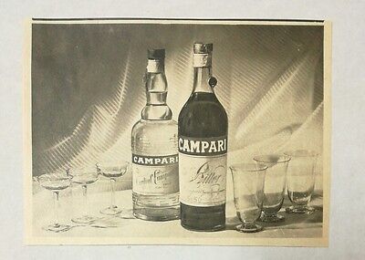 Pubblicità epoca 1951 CAMPARI BITTER CORDIAL ITALY advertising publicitè reklame