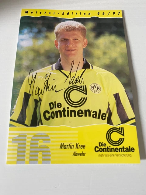 MARTIN KREE AUTOGRAMMKARTE / BVB Borussia Dortmund / MeisterEdition