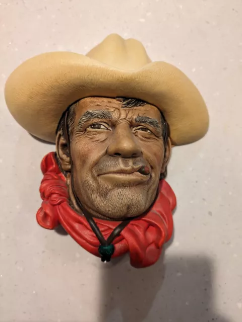 Rare Vintage Bossons Chalkware Head 1967 "Rawhide" Made in England