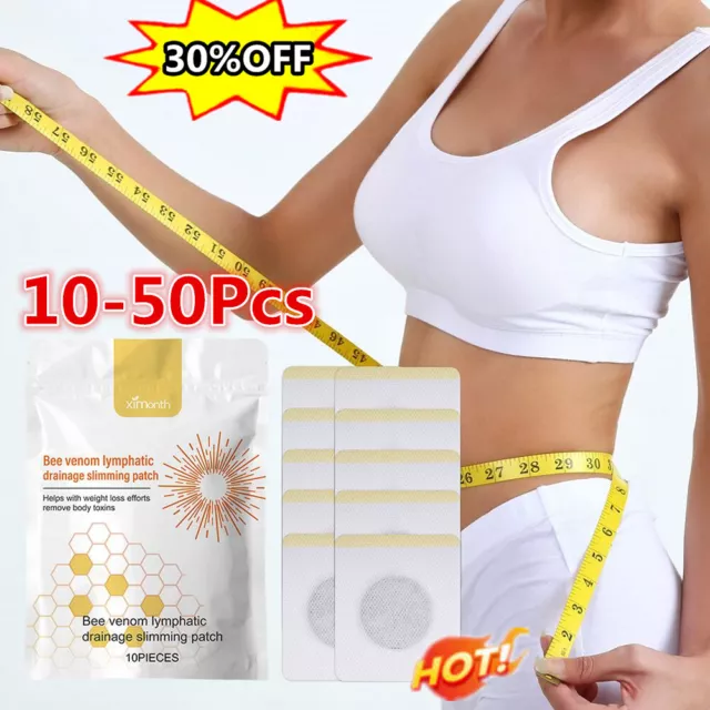 10-50X Bee Lymphatic Drainage and Slimming Patch for Women Men Body Slim-